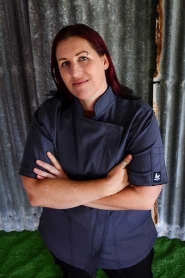 womens plus size zipper chef jacket