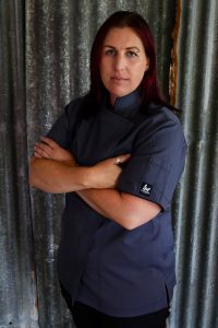 Grey zipper chef jacket