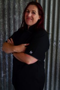 Plus Size Women's Black Zipper Chef Jacket