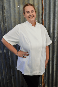 Femine plus size female chef coat zipper