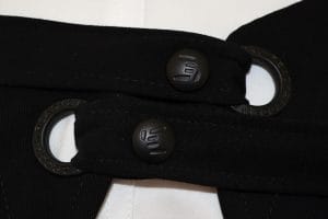 Back in black removable strap apron chefs