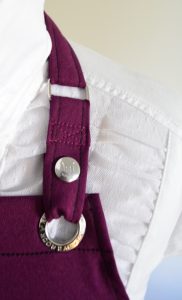 purple restaurant apron