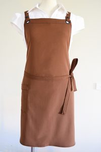 Brown criss cross apron