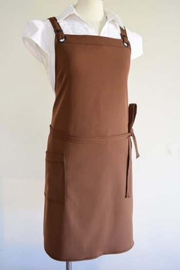 Cinnamon Brown Criss Cross Apron Cinnamon Brown Criss Cross Apron