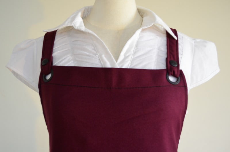 crossback crimson apron