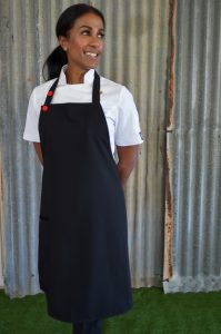 Waitress apron black and red