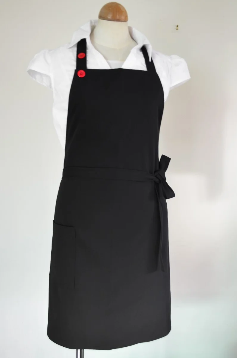 Red Button Deluxe Apron