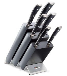 Ash wood chefs 7 piece knife block set