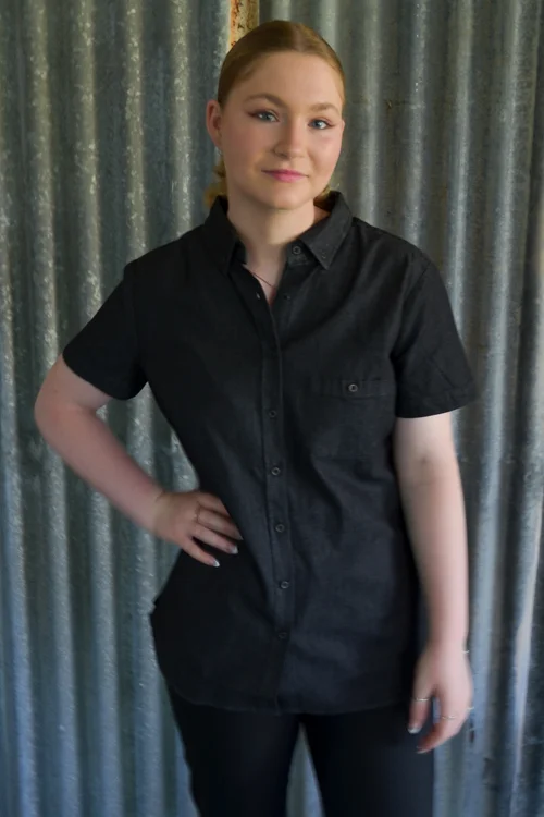 Ladies Denim Blouse 100% Cotton