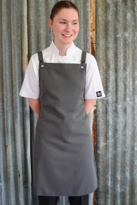 Slate grey crisscross aprons