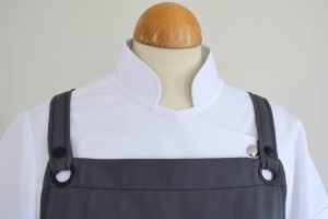Grey crisscross apron