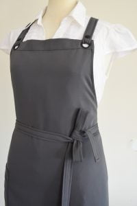 grey apron