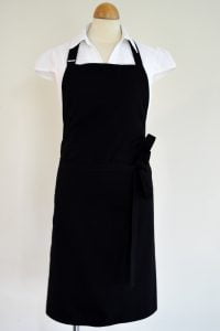 black waiter apron