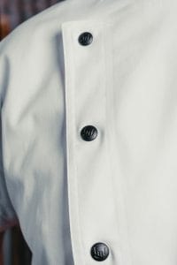 Black stud chef jacket