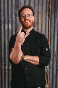 Black mens long sleeve push stud jacket - chefs