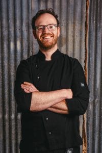 mens black chef jacket push stud