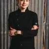 womens Black chef coat