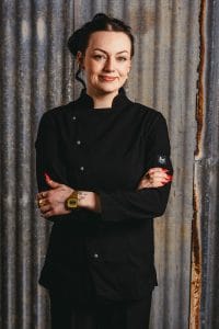 womens Black chef coat