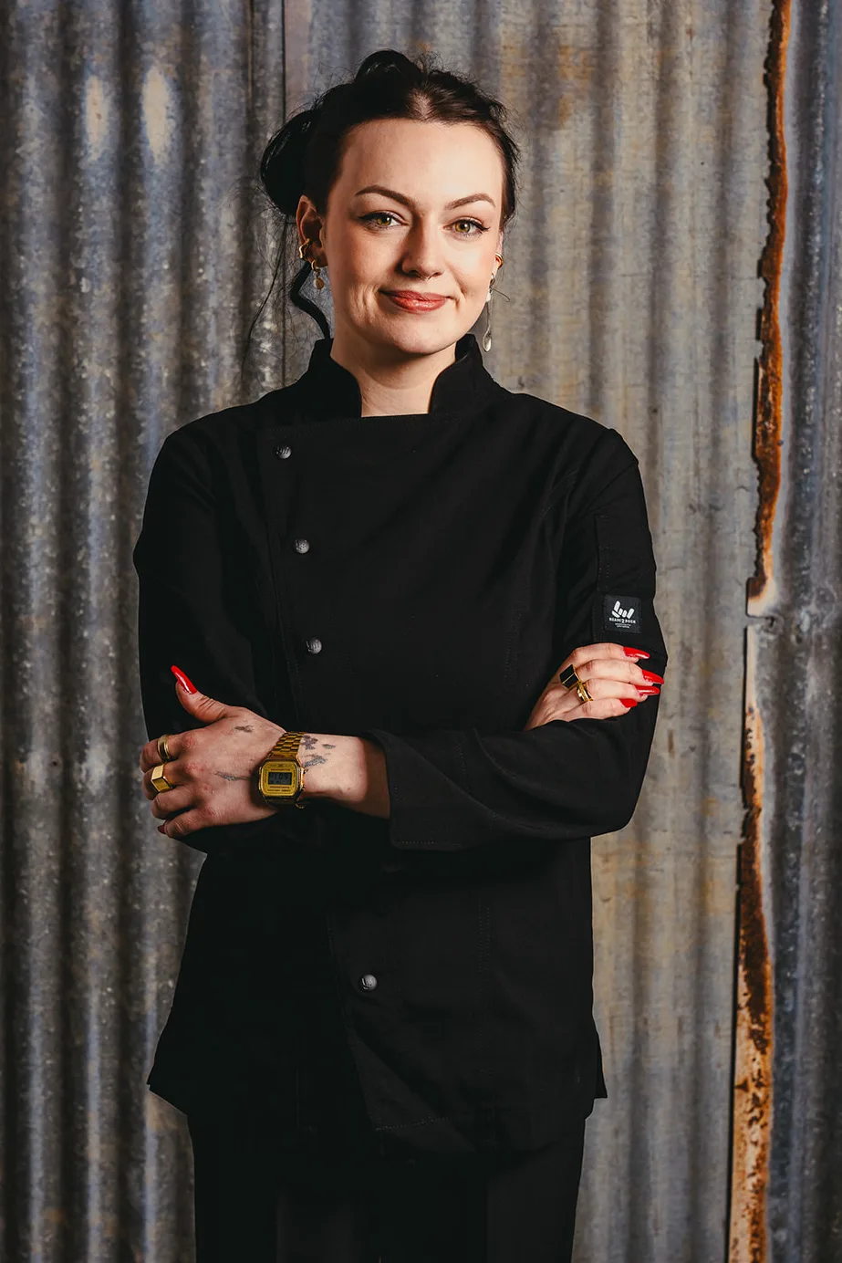 NEW Stud Muffin – Women’s Long Sleeve Black Chef Jacket NEW Stud Muffin – Women’s Long Sleeve Black Chef Jacket