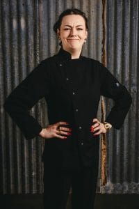 black chef jacket clip buttons