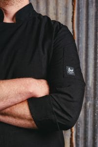 clip button chef coat