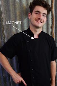 Men's Black Meshed Chef Jacket