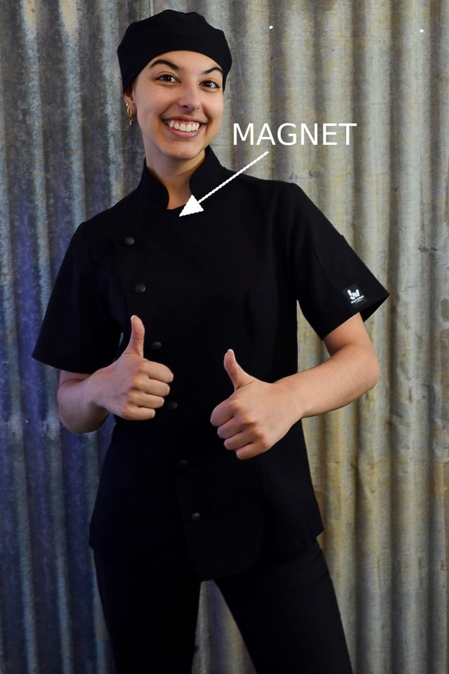 NEW! Lets get Meshy – Women’s Black Meshed Chef Jacket NEW! Lets get Meshy – Women’s Black Meshed Chef Jacket